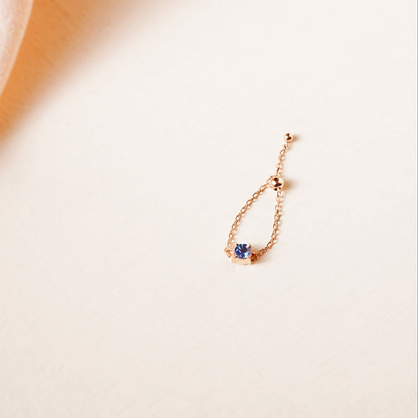 Birthstone Chain Ring Vol.1 - Natural Gemstones - 925 Sterling Silver Gold Plated