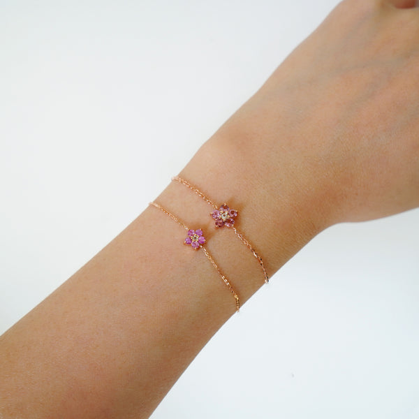 Mini Bloom Bracelet - 18k/ 75% Rose Gold