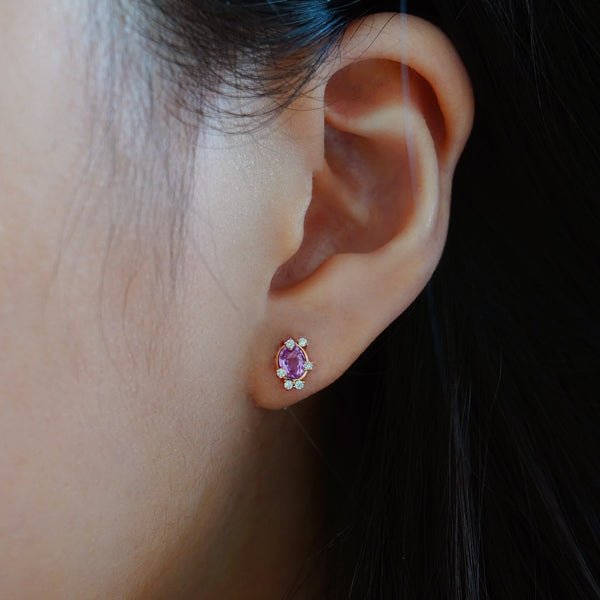 Sakura Earrings - 18k/ 75% Rose Gold