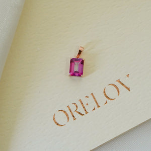 Pink Topaz Pendant - 18k/ 75% Rose Gold