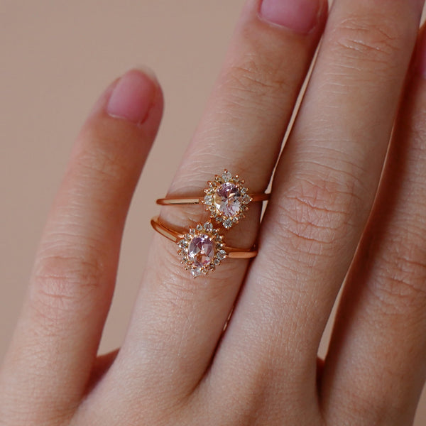 Rosie Morganite Ring - 18k/ 75% Rose Gold