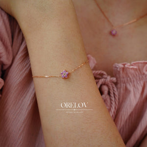 Mini Bloom Bracelet - 18k/ 75% Rose Gold