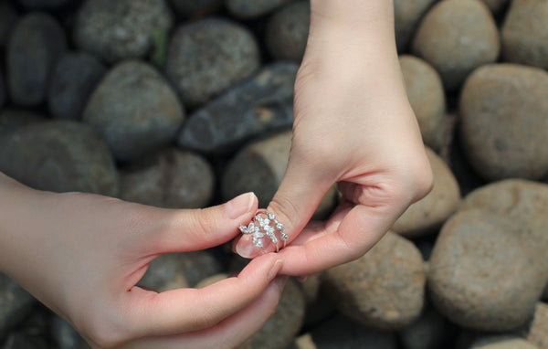 Tulle Ring - 925 Sterling Silver with Gold Plated