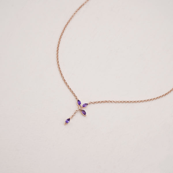 Aster Necklace - 925 Sterling Silver with Gold Plated