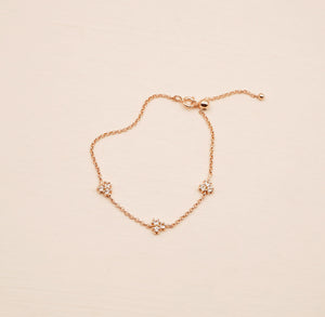 Clover Bracelet - 925 Sterling Silver with Gold Plated