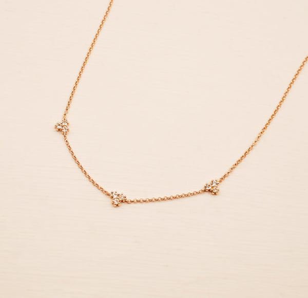 Clover Necklace - 925 Sterling Silver with Gold Plated