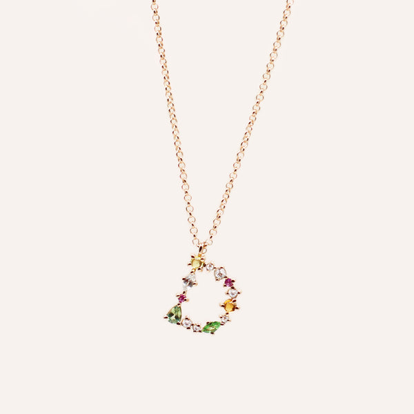 D Initial Necklace - 925 Sterling Silver with Gold Plated