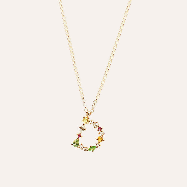 D Initial Necklace - 925 Sterling Silver with Gold Plated