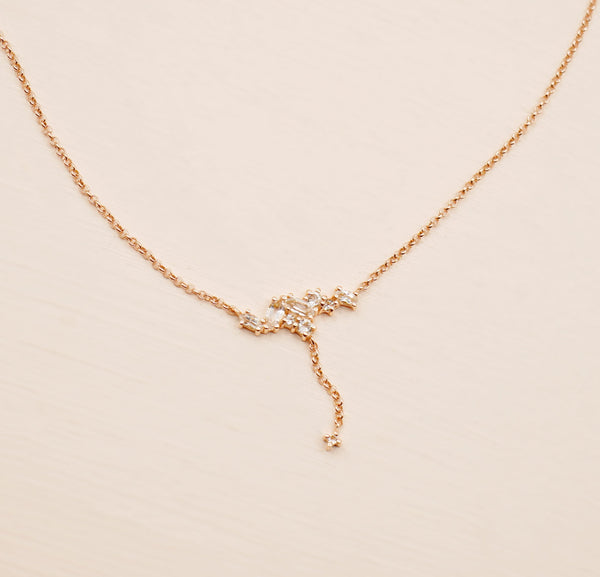 Faye Necklace - 925 Sterling Silver with Gold Plated