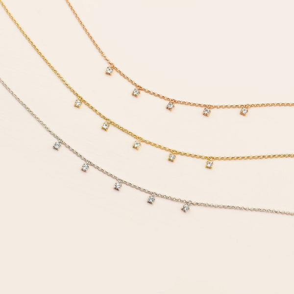 Whimsy Necklace - 925 Sterling Silver with Gold Plated