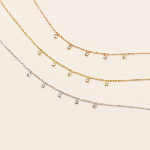 Whimsy Necklace - 925 Sterling Silver with Gold Plated