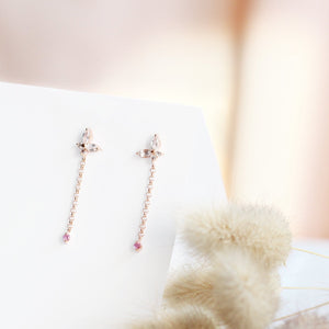 Papillon Earrings - 925 Sterling Silver with Gold Plated