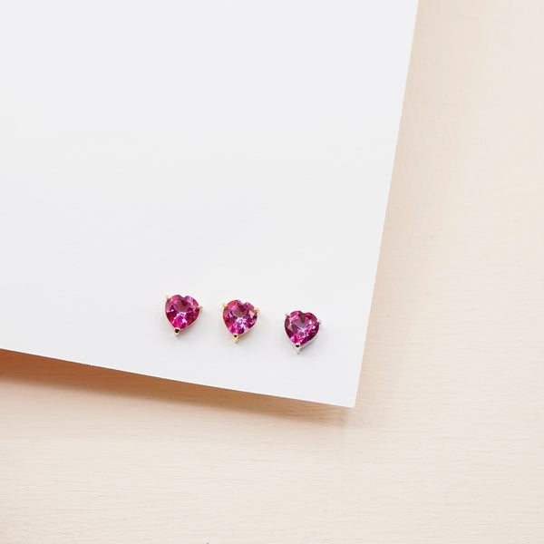 Heart Earrings - 925 Sterling Silver with Gold Plated