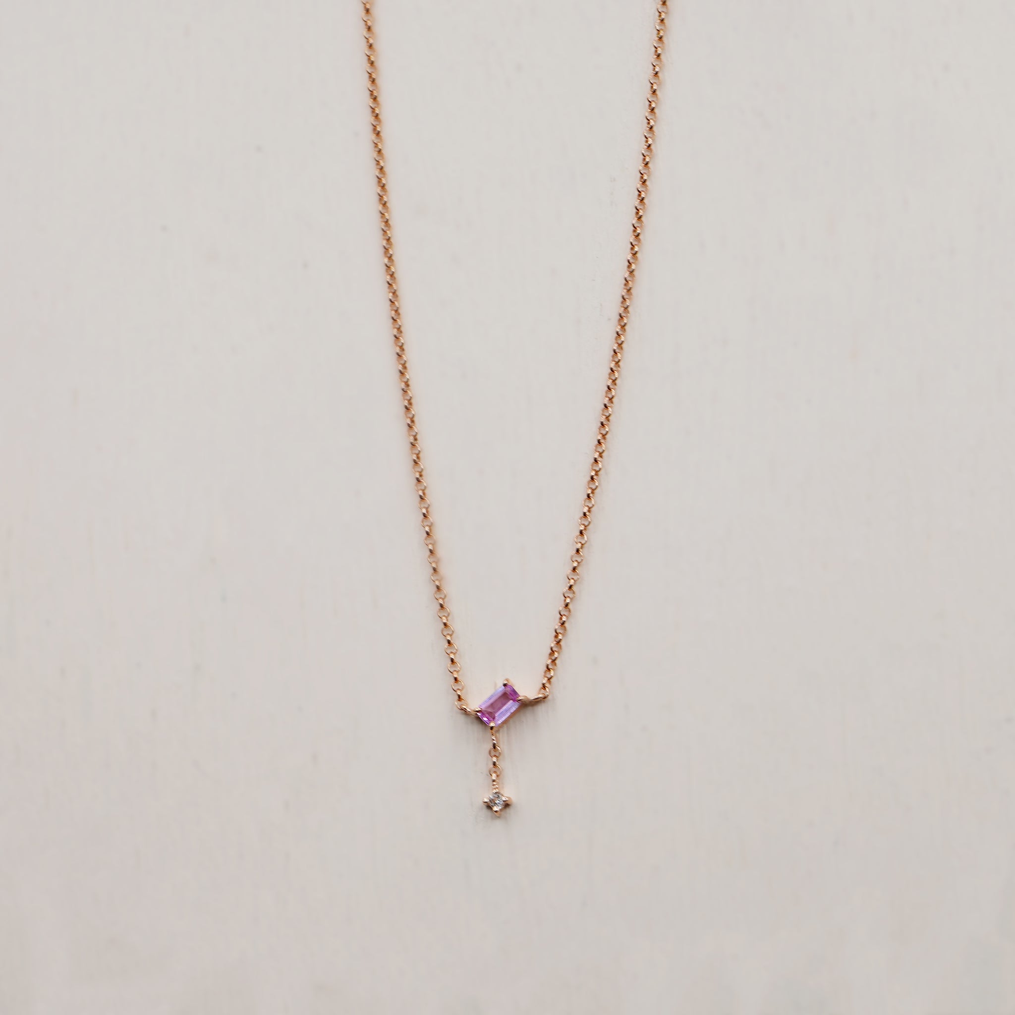 Isla Sapphire Necklace - 925 Sterling Silver with Gold Plated