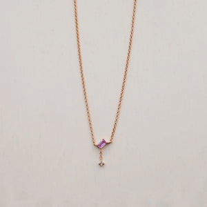 Isla Sapphire Necklace - 925 Sterling Silver with Gold Plated