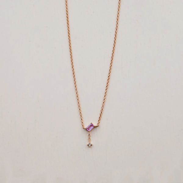 Isla Sapphire Necklace - 925 Sterling Silver with Gold Plated