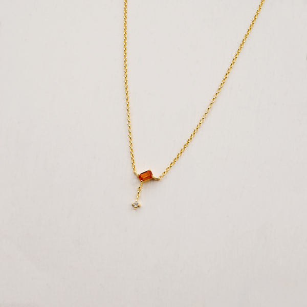 Isla Sapphire Necklace - 925 Sterling Silver with Gold Plated