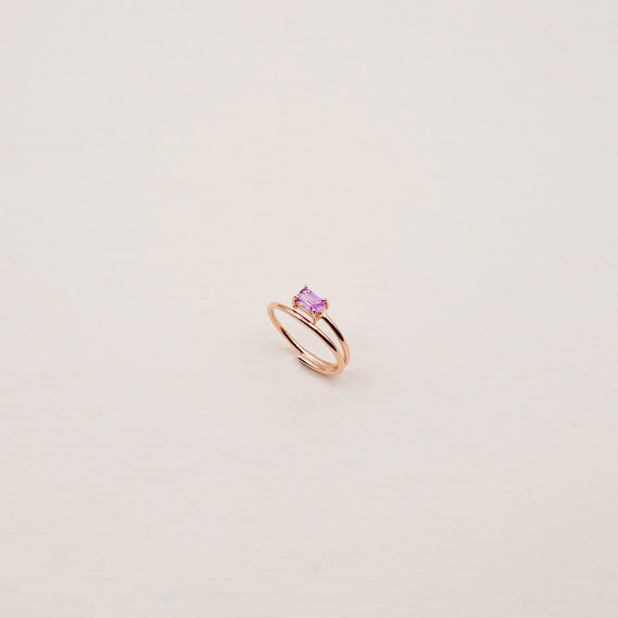 Beatrice Sapphire Ring - 925 Sterling Silver with Gold Plated