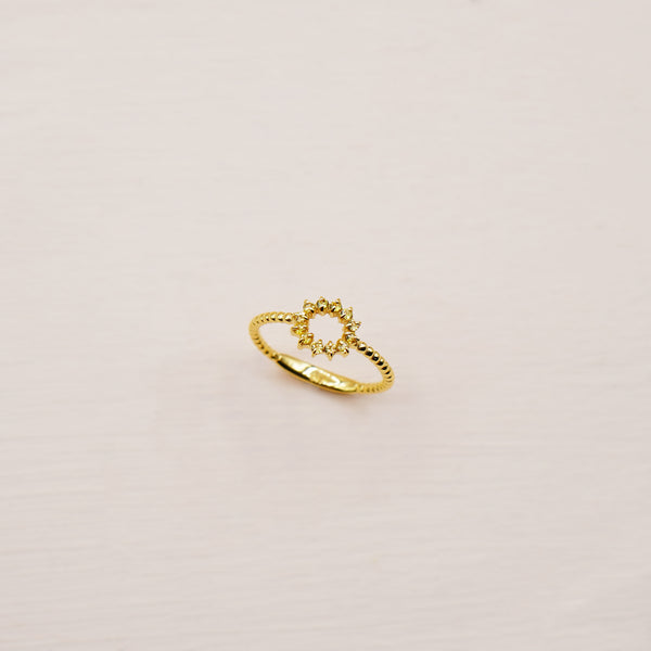 Ronda Ring - 925 Sterling Silver with Gold Plated