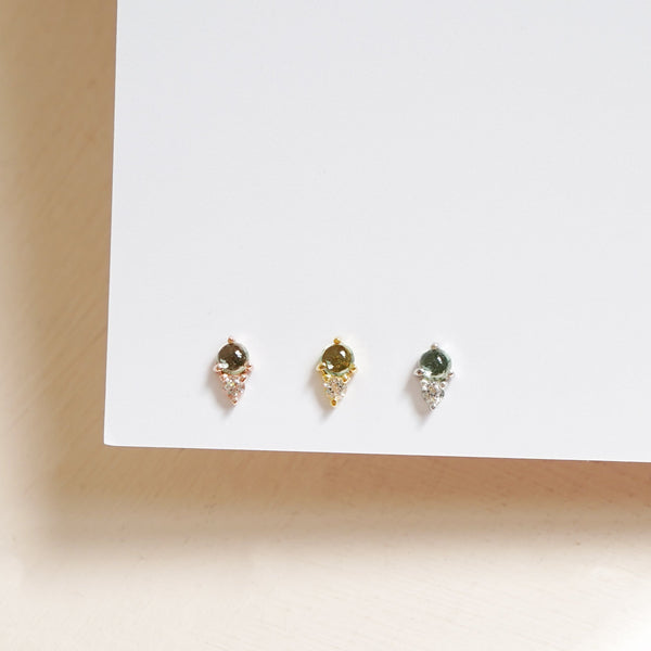 Zola Earrings (green) - 925 Sterling Silver with Gold Plated