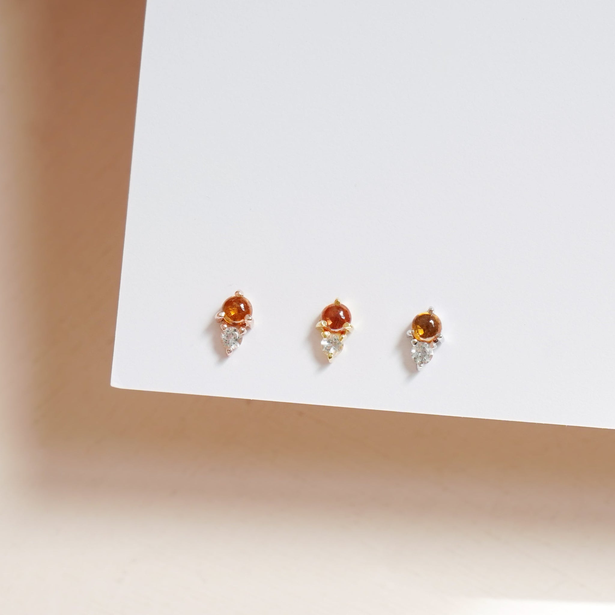 Zola Earrings (orange) - 925 Sterling Silver with Gold Plated