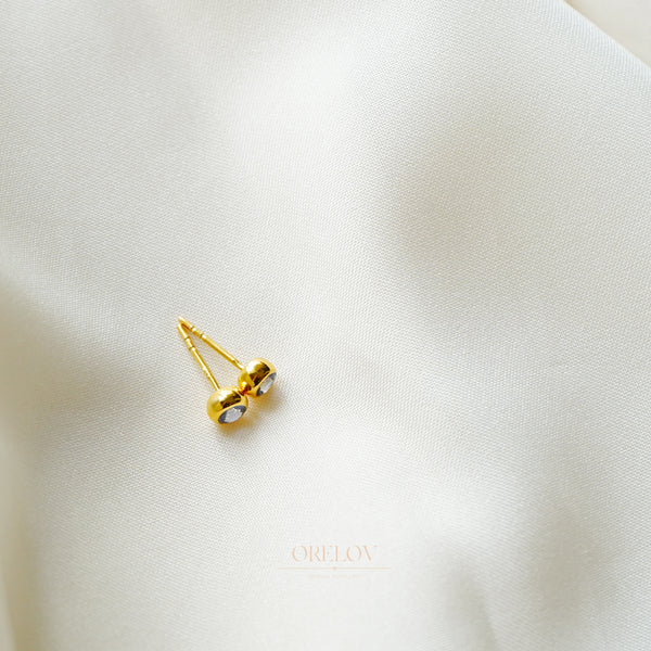 Sapphire Bennet Earrings - 18k/ 75% Solid Gold