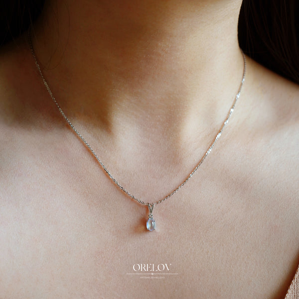 Luna Pendant-18k/ 75% White Gold