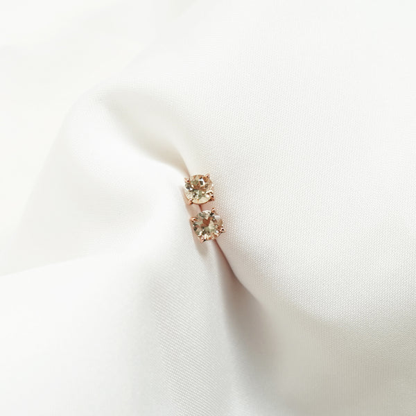 Morganite Earrings - 18k/ 75% Rose Gold