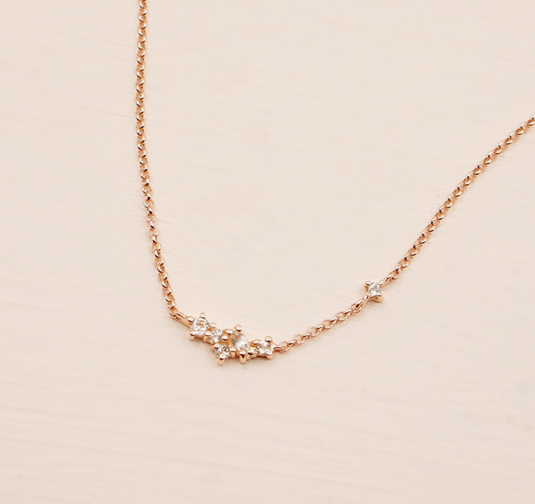 Trixie Necklace - 925 Sterling Silver with Gold Plated