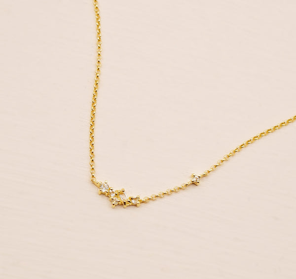 Trixie Necklace - 925 Sterling Silver with Gold Plated