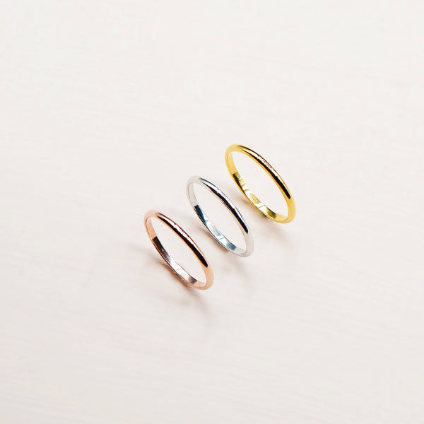 Ergo Ring - 925 Sterling Silver with Gold Plated